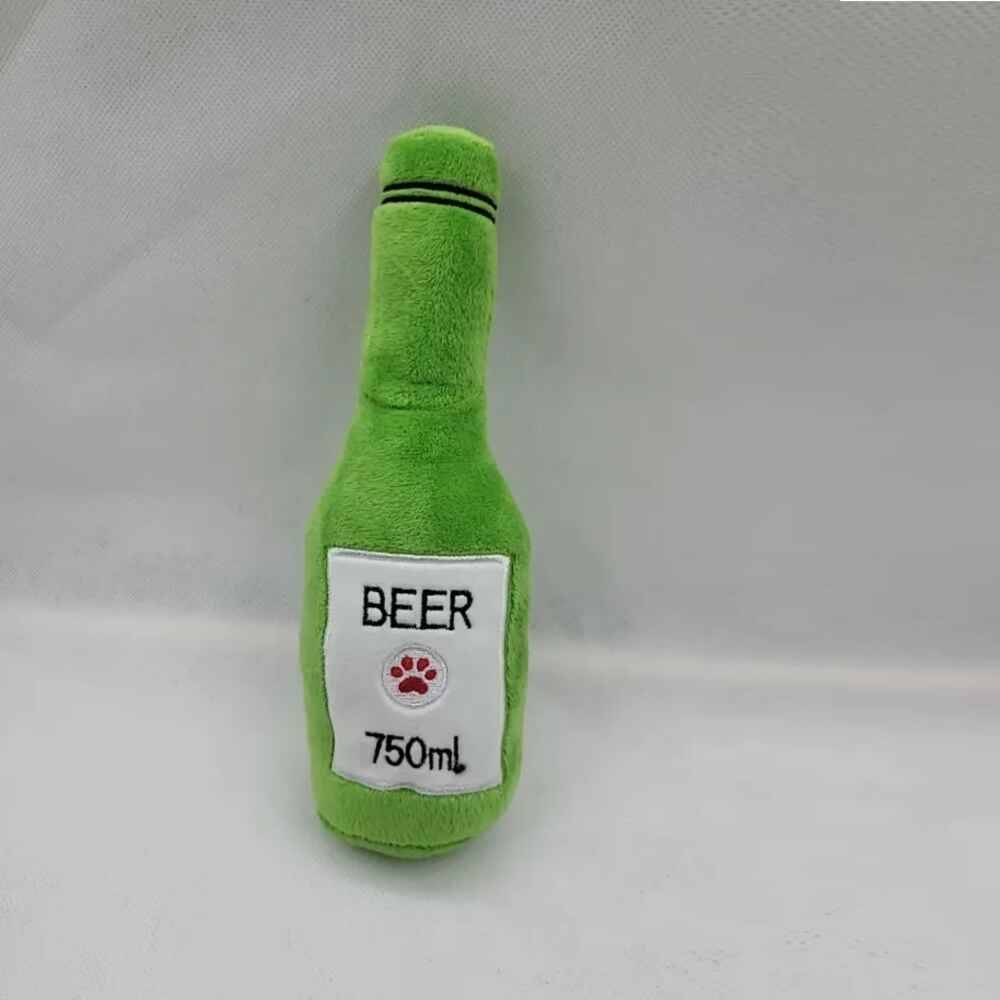 Wiggles Squeaker Toy Beer Green