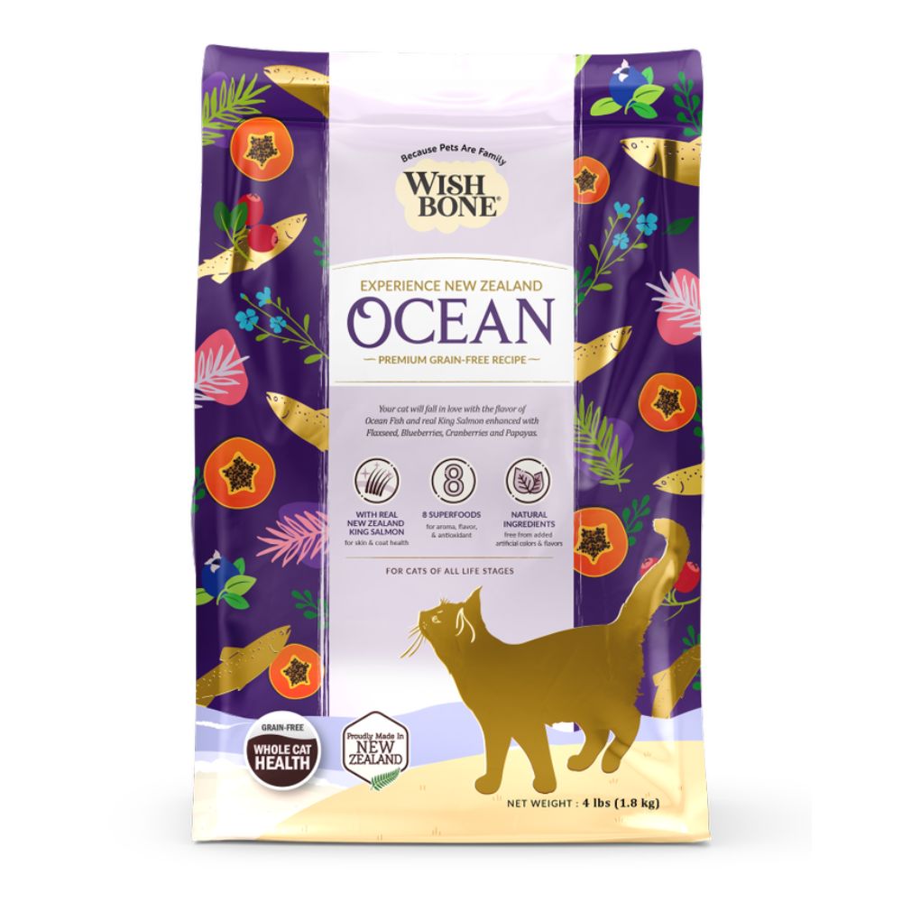 Wishbone Ocean King Salmon Whole Pet Health Cat Food 10lbs