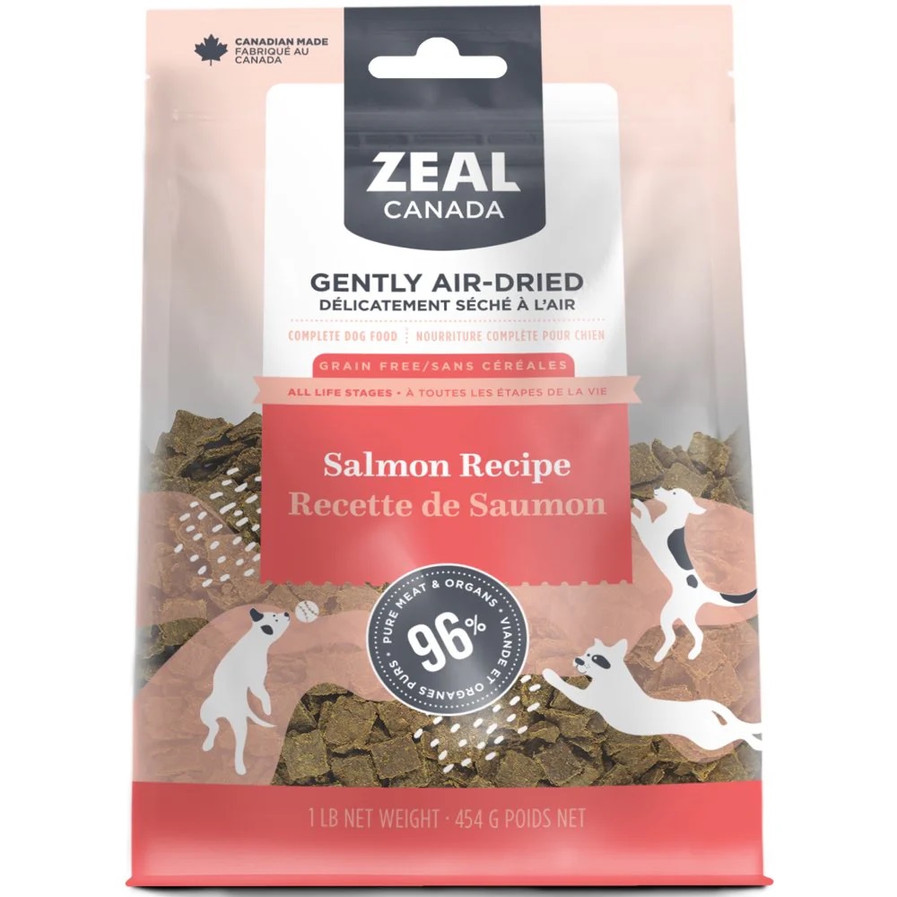 Zeal Canada Gently Air-Dried Salmon Recipe Dry Dog Food 1lb/454 g