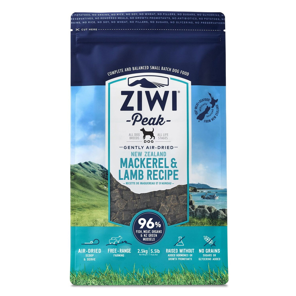 ZiwiPeak Mackerel-Lamb Dry DogFood 2.5kg
