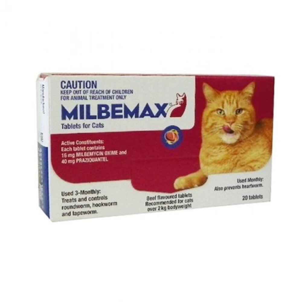 Milbemax Cat 2 - 8kg 20 Tablet Pack