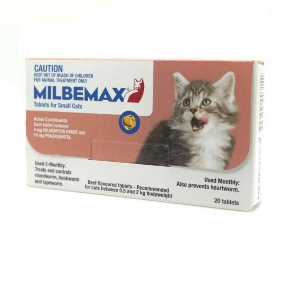 Milbemax Small Cat Upto 2kg 20 Tab Pack