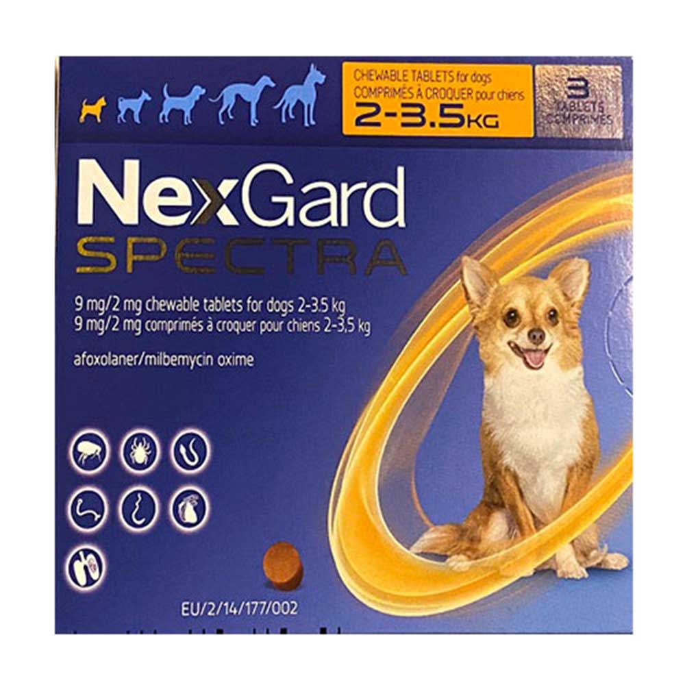 NexGard Spectra X-Small Dog 2-3.5 Kg 3Pk